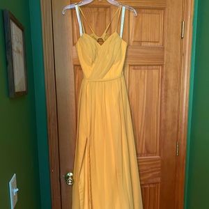Azazie Cora Bridesmaid Dress in Marigold Garment Bag Included